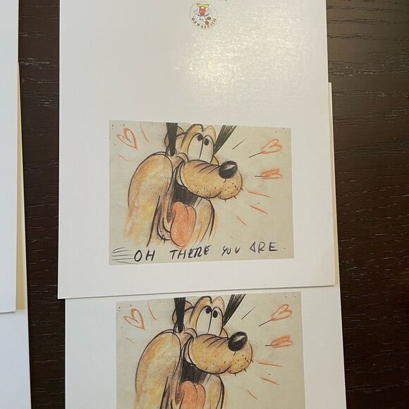 The Art Group Mickey & Co Vintage Foldable Disney Mickey Pluto Minnie Cards - Picture 7 of 16